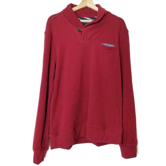 Tommy Hilfiger | Shawl Collar Soft Red Sweater - Picture 1 of 6